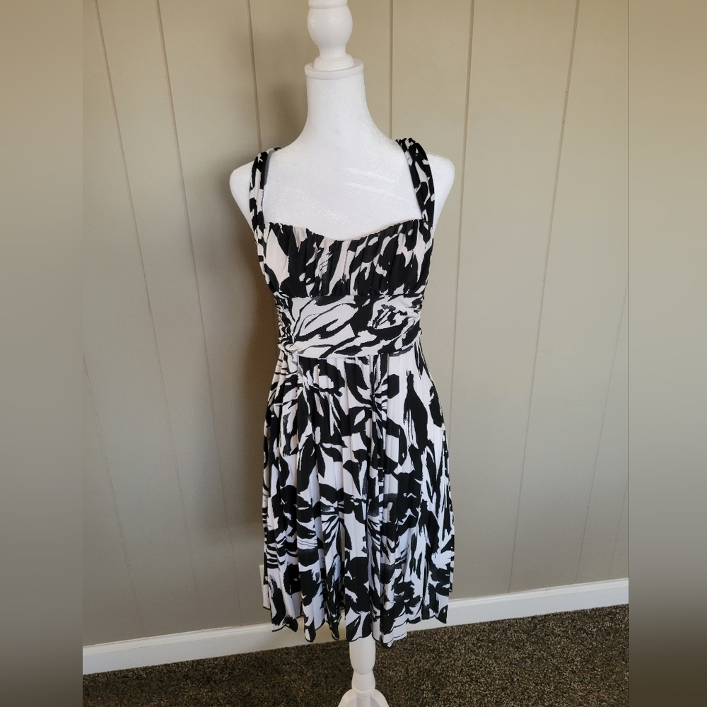 Elegant Black and White Women's Dress